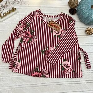 BAE CITY Woman's Striped Top Size 1X